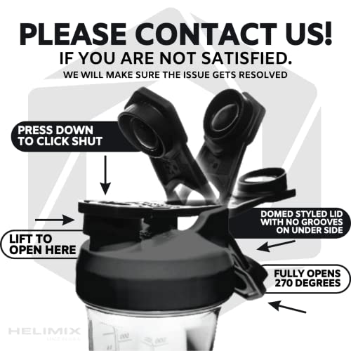 HELIMIX 2.0 Vortex Blender Shaker Bottle Holds upto 28oz