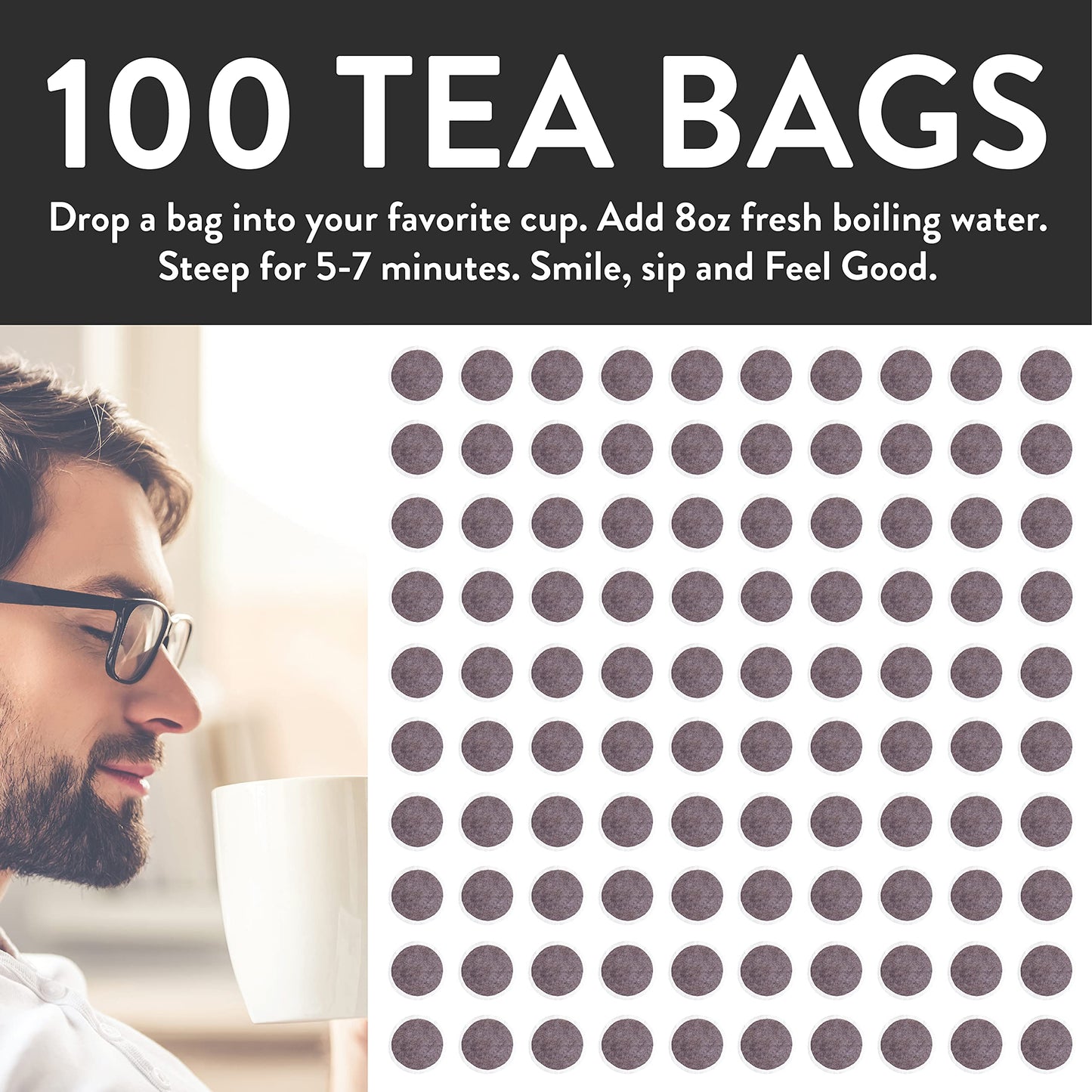 FGO Organic Hibiscus Tea, Eco-Conscious Tea Bags, 100 Count