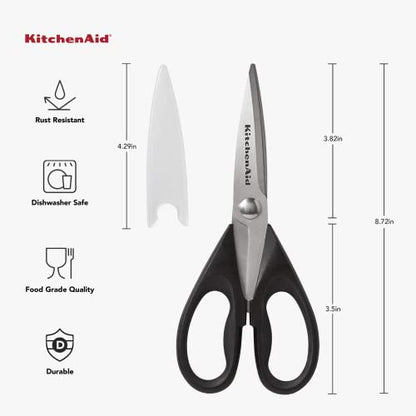 KitchenAid All Purpose Kitchen Shears with Protective Sheath for Everyday use