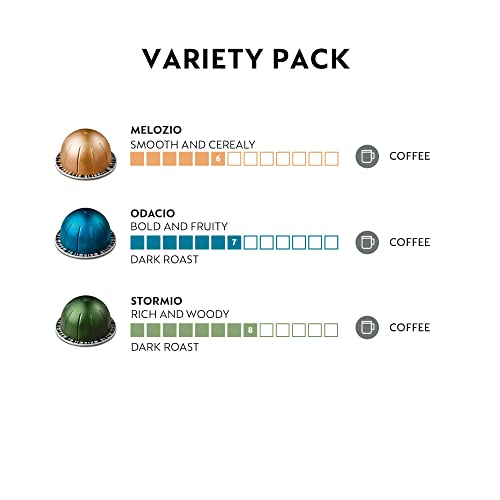 Nespresso Capsules VertuoLine, Medium and Dark Roast Coffee, Variety Pack