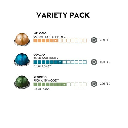 Nespresso Capsules VertuoLine, Medium and Dark Roast Coffee, Variety Pack