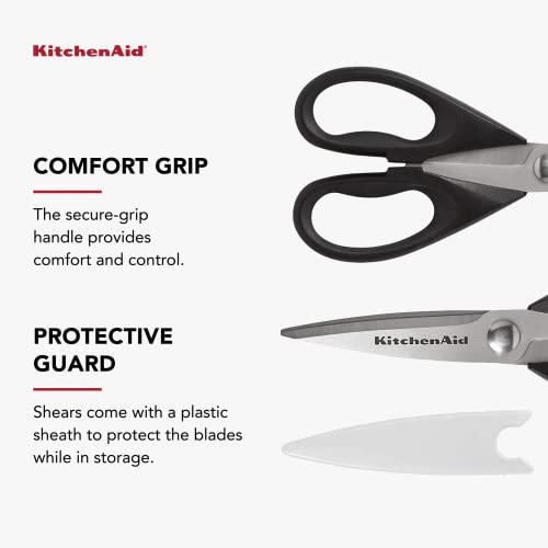 KitchenAid All Purpose Kitchen Shears with Protective Sheath for Everyday use