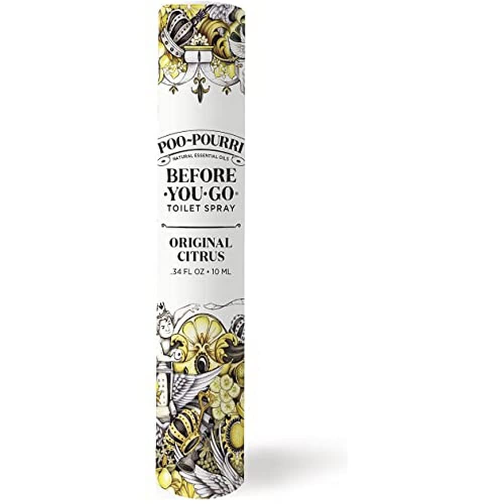 Poo-Pourri Before-You-Go Toilet Spray, Original Citrus, Travel Size 10 mL - Lemon, Bergamot and Lemongrass, 0.34 Fl Oz (Pack of 1)