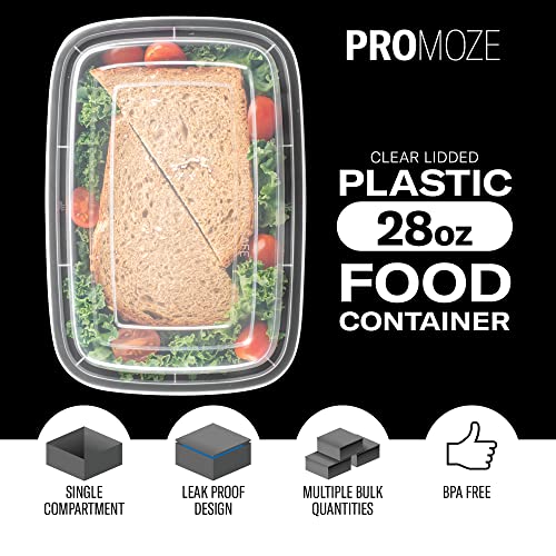 50-Pack Reusable Meal Prep Containers Microwave Safe Food Storage Containers with Lids