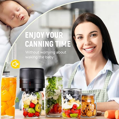 Yonktoo Electric Mason Jar Vacuum Sealer Kit,Cordless Vacuum Sealer with Screen for Wide Mouth & Regular Mouth Mason Jars,Ideal for Home & Kitchen Gadgets