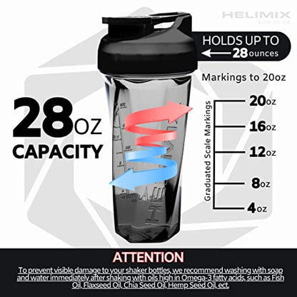 HELIMIX 2.0 Vortex Blender Shaker Bottle Holds upto 28oz