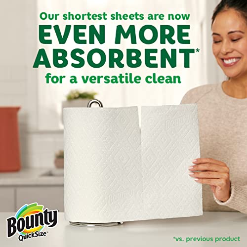 Bounty Quick Size Paper Towels, White, 8 Family Rolls = 20 Regular Rolls