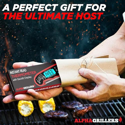 Alpha Grillers Instant Read Meat Thermometer for Grill and Cooking