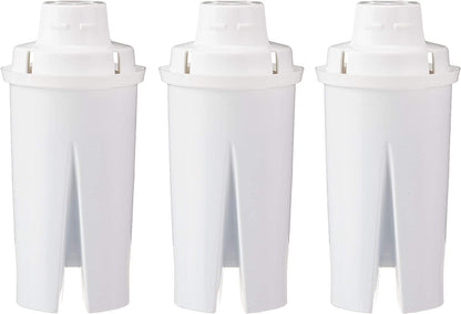 Amazon Basics Replacement Water Filters for Pitchers, Compatible with Brita, 3-Pack