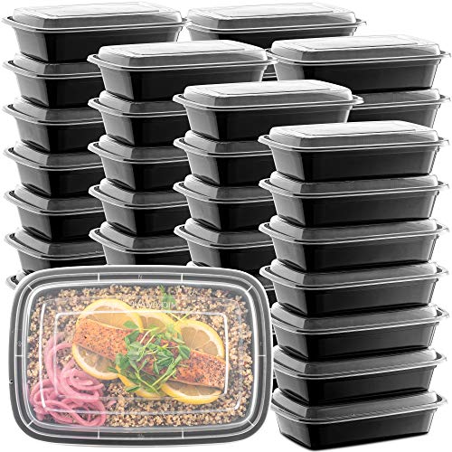 50-Pack Reusable Meal Prep Containers Microwave Safe Food Storage Containers with Lids