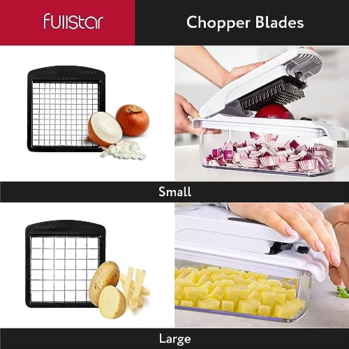 Vegetable Chopper Vegetable Cutter Spiralizer Vegetable Slicer - Food Onion Veggie Chopper Dicer Potato Fry Cutter (4 in 1, White)