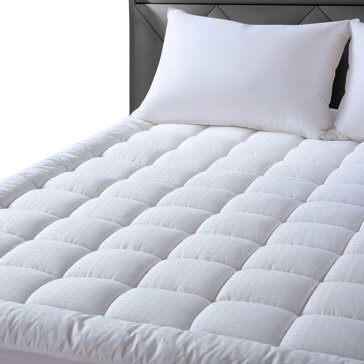 EASELAND Queen Size Mattress Pad Pillow Top Mattress Cover Quilted Fitted Mattress Protector