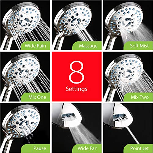 AquaCare High Pressure 8-mode Handheld Shower Head