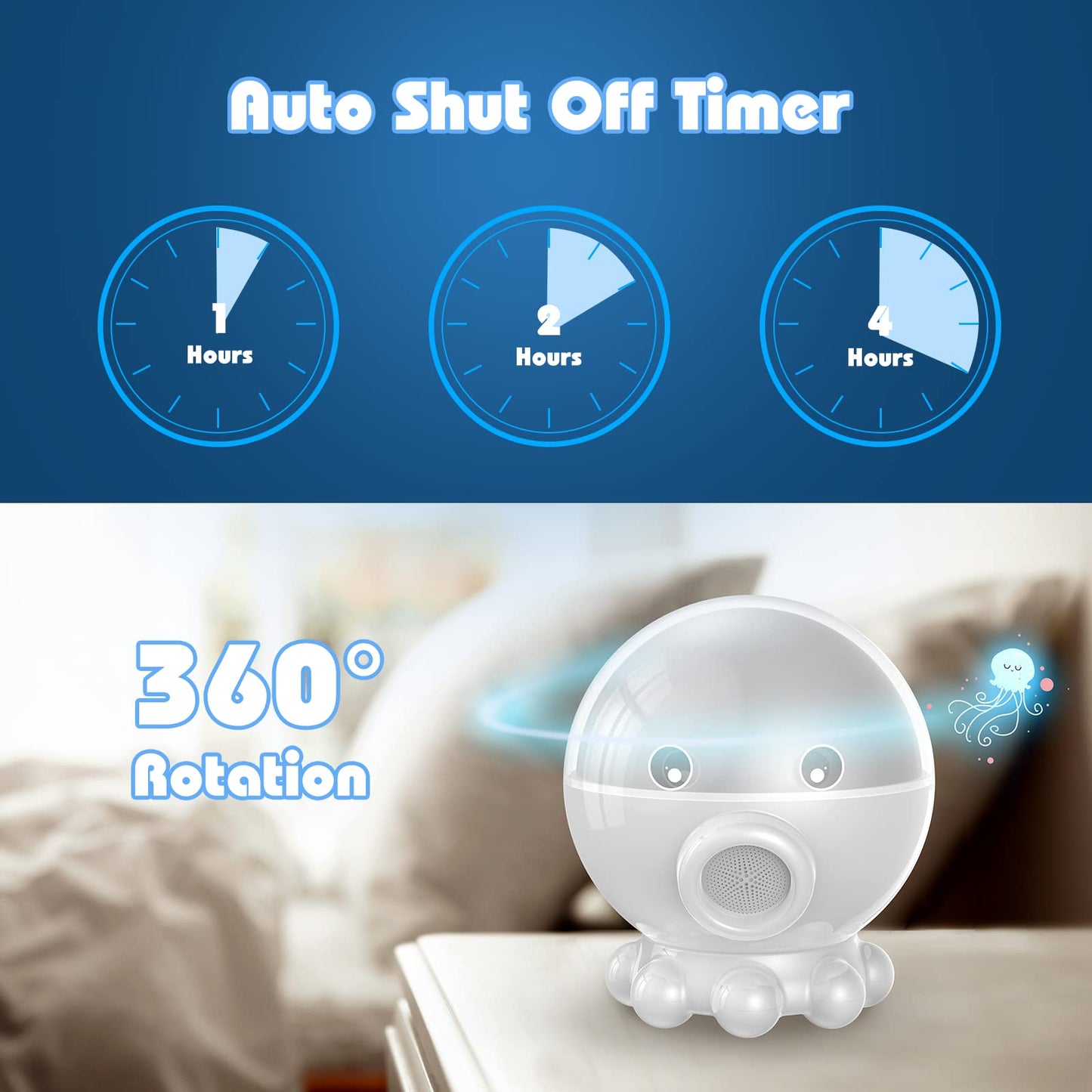 Night Light Projector,Night Light for Kids Room with Remote and Timer,360° Rotation