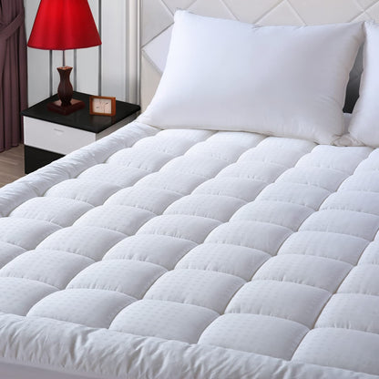 EASELAND Queen Size Mattress Pad Pillow Top Mattress Cover Quilted Fitted Mattress Protector