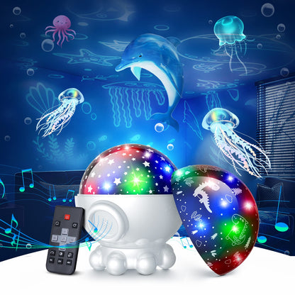 Night Light Projector,Night Light for Kids Room with Remote and Timer,360° Rotation