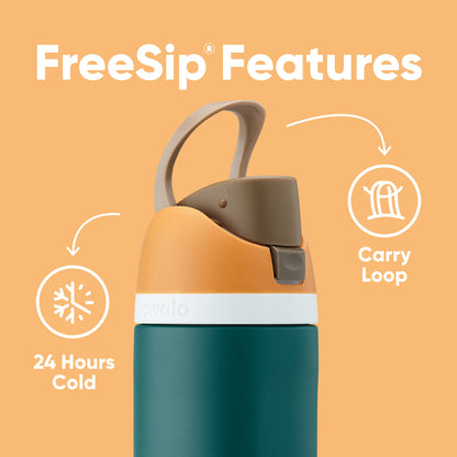 Owala FreeSip Insulated Stainless Steel Water Bottle with Straw for Sports and Travel