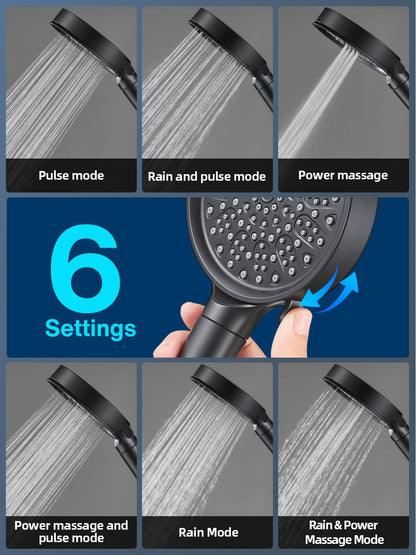 Cobbe Filtered Shower Head with Handheld, High Pressure 6 Spray Mode Showerhead with Filters