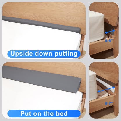 Talcusble King Size(76"x10"x6") Bed Wedge Pillow, Bed Gap Filler, Mattress Wedge, Headboard Pillow Fill The Gap (0-7") Between Your Headboard and Mattress